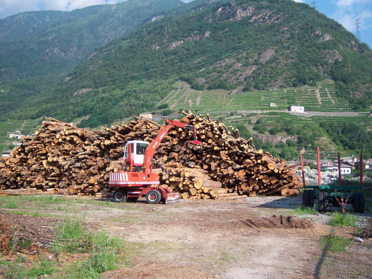 Catasta legname Teleriscaldamento di Tirano